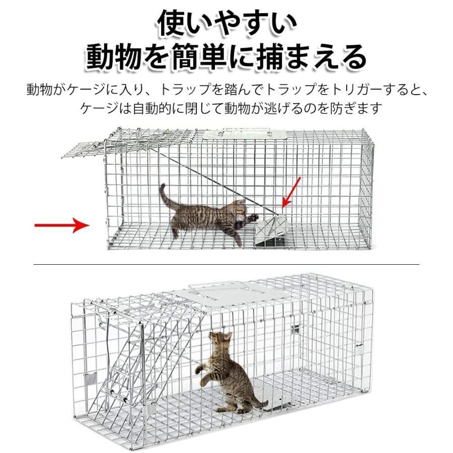 捕獲器 動物用捕獲器 安全な野良猫捕獲器 折り畳み 踏み板式 アニマルトラップ 簡単組立 野良猫 ねこ 猫 迷子 小動物 畑 庭 家庭菜園 農業作物保護