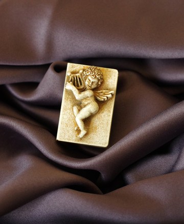 古董Vintage白琺瑯立體浮雕天使火柴盒 FLORENZA W219