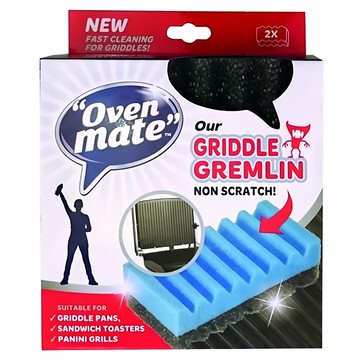英國清潔好夥伴 Oven Mate 鍋爐凹槽海綿刷2入 不刮傷  16 x 13.6 x 4.7 cm  1組