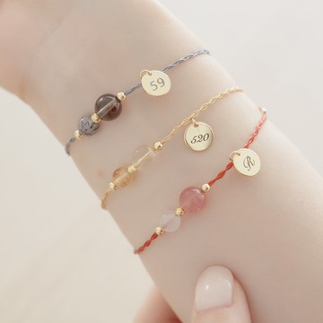 【客製化刻字】祈遇・編織水晶手鍊