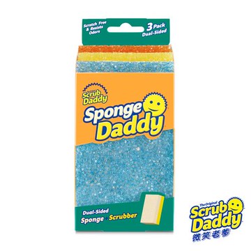 《Scrub Daddy微笑老爹》雙面小妹菜瓜布-彩色3入