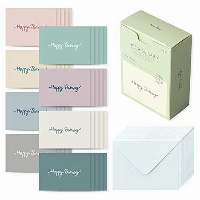 モノライク メッセージカード ミニカード ハッピーバースデーメモカード Message Card Happy Birthday 40枚封 通販 Lineポイント最大get Lineショッピング