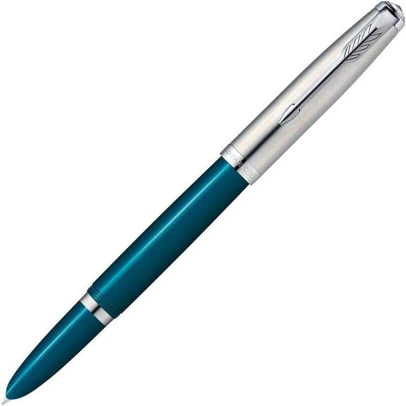 PARKER パーカー 公式 パーカー51 万年筆 F 細字 高級 ブランド ギフト ティールブルーCT コンバーター付き ペン先 ステンレ