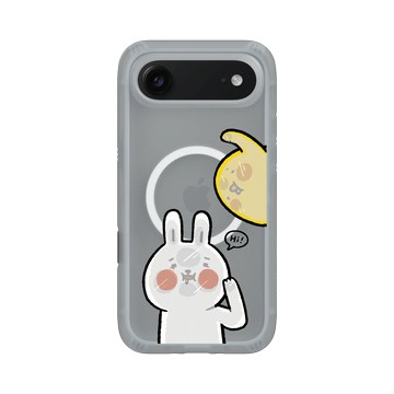 iPhone Air AirX 流變灰 - 懶散兔與啾先生 Lazy Rabbit and Mr.Chu - 貼玻璃