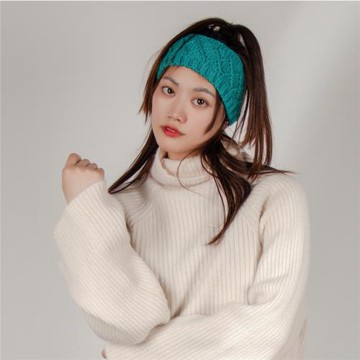 復古發帶女網紅寬邊頭飾潮毛線針織帽頭帶麻花純色洗臉壓發頭箍