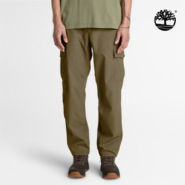 Timberland官方旗艦 男款褐綠色快乾彈性工裝長褲|0YH9EAIE