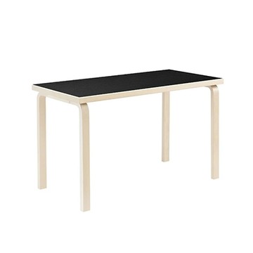 Aalto Table 80A 矩形桌（黑色桌面、120 x 60 公分）