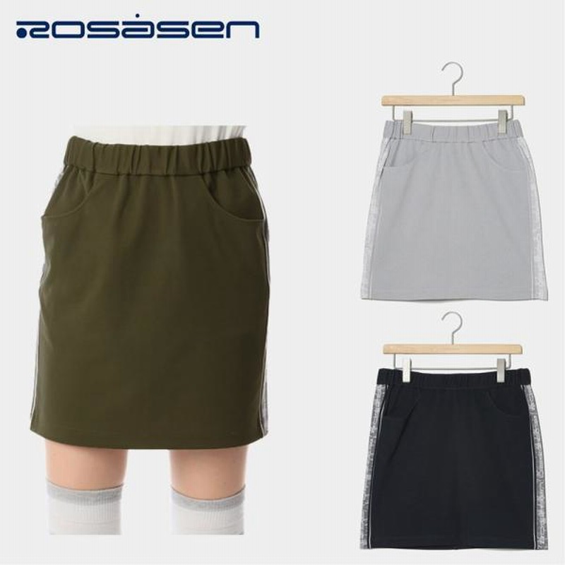 ROSASEN ロサーセン　ゴルフ　プリーツスカート   ブラック　黒　S
