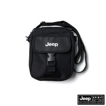 JEEP 男裝 城市探索多功能側背包-黑色