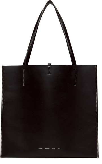 Proenza Schouler 黑色 & 灰白色 Proenza Schouler White Label 系列 Twin 托特包