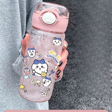 可愛 實用日用品🌸吉伊卡哇烏薩奇小八網紅大容量塑料吸管水杯女孩小學生上學杯子