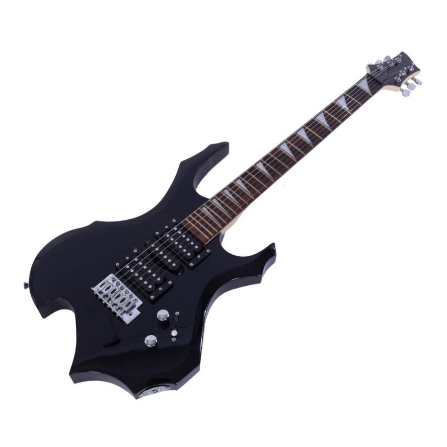 Electric Guitar,Novice Flame Shaped Electric Guitar HSH Pickup Bag,Strap Paddle Rocker Cable Wrench Tool,Affordable ＆ Great Electric Guitars for Begi