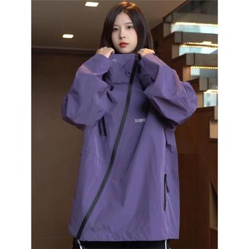 多巴胺穿搭vintage戶外防風防水沖鋒衣男女秋季2025新款夾克外套