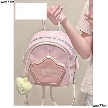 超實惠臘 雙肩包 書包 後背包 新款大學生五角星迷你雙肩包可愛小揹包小眾多巴胺通勤旅行包