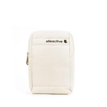 【ELLE Active】活力隨行系列-隨身側背包/斜背包/腰掛包-小-米白色