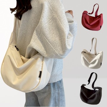 【台灣現貨】厚實柔軟大容量帆布包/水餃包/月亮包/托特包/帆布袋/慵懶垂墜感帆布包