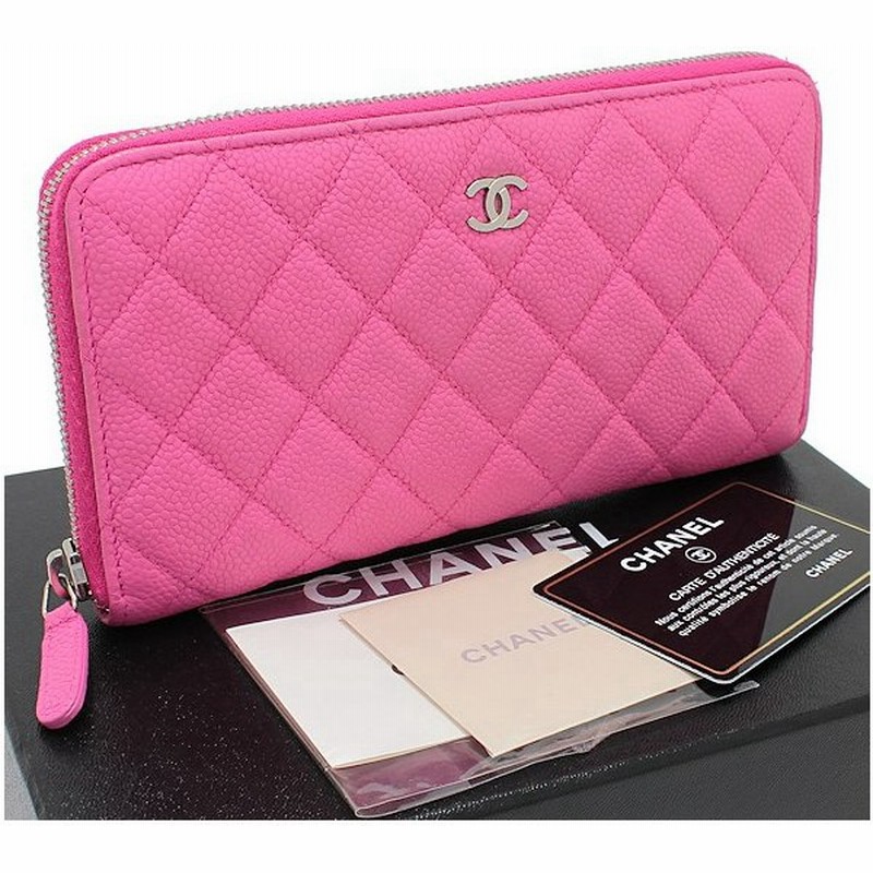 CHANEL 長財布　ピンクレディース