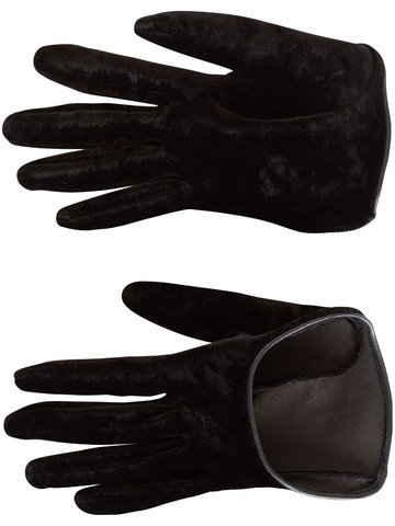 Balmain - short velvet gloves - women - Viscose/Polyester - 7 - Black