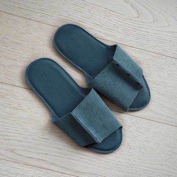 GIAN 匠家具｜皮革室內拖鞋 土耳其藍色