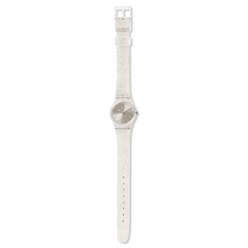Swatch SILVER GLISTAR TOO 經典手錶/女錶/瑞士製造 LK343E (25mm)【官方旗艦店】
