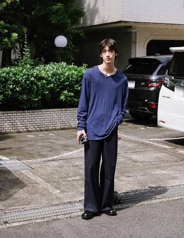 別來無恙 復古極簡天絲棉上衣