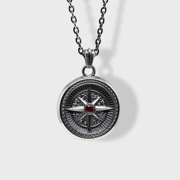 AZOTH | 引領者羅盤項鍊 紅石榴
