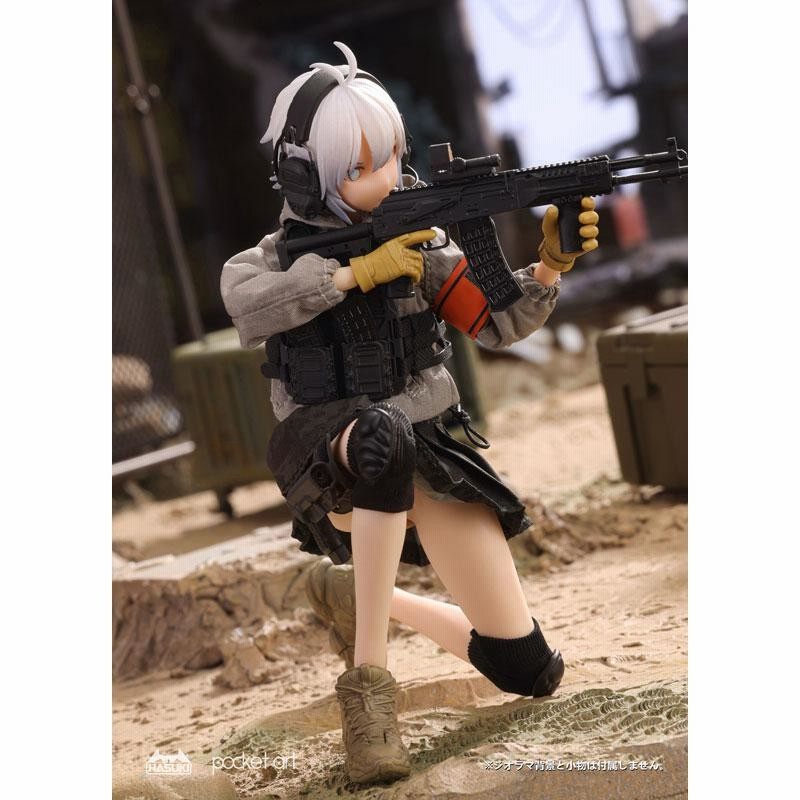 CJ-927】1/64 ライフルを構えるショート丈の浴衣を着た女性 フィギュア