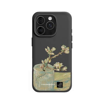 iPhone 16 Pro SolidX 黑 - Van Gogh Museum - 玻璃杯中盛開的杏花