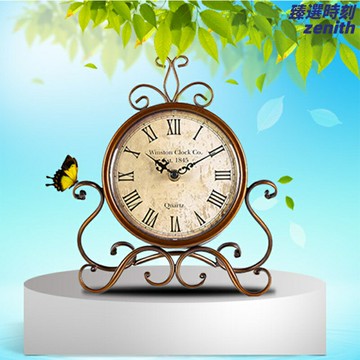 【復古裝飾】桌面座鐘 歐式座鐘 鐵藝座鐘 掛鐘 石英鐘 客廳鐘錶 創意擺件 靜音掃秒 歐式復古風 客廳書房裝飾