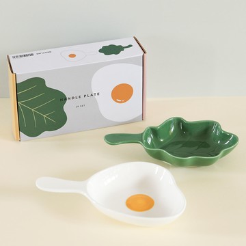 Dailylike 把手盤2入組  羽衣甘藍 + 荷包蛋  1組