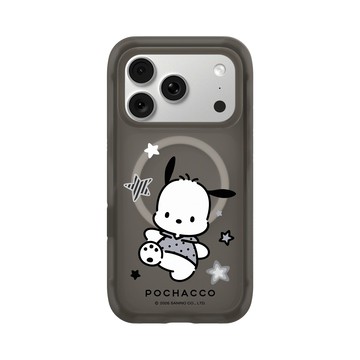 iPhone 18 Pro AirX 本質黑 - 三麗鷗-帕恰狗 Pochacco - 簡約黑灰白