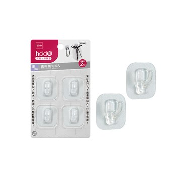[家速配]【hold掛】4入透明掛勾-迷你