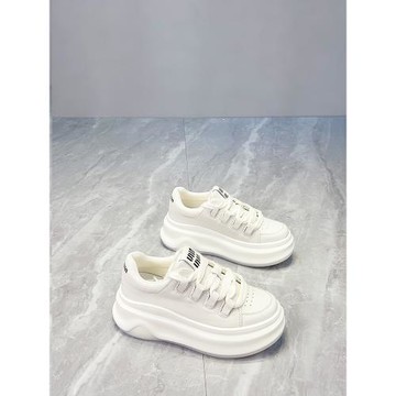 真皮厚底原創小白鞋女2025春秋季爆款超火ins潮休閑運動百搭板鞋