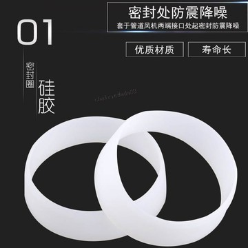 臺灣出貨 可開統編 矽膠圈管道風機密封矽膠套PVC水管連接密封件 消音減震110/160