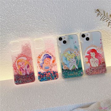 可愛美人魚樂佩公主15Promax閃粉蘋果14/13/12Pro Max手機殼iPhone17Pro卡通流沙16Promax保護套