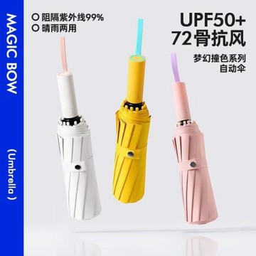 三折全自動折疊雙龍骨太陽傘大號抗風晴雨兩用傘遮陽防曬防紫外線
