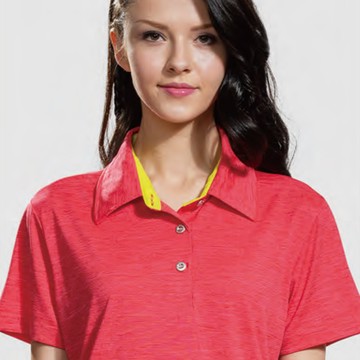 吸濕快乾排汗POLO衫(麻花紅)-女款(99202-1)