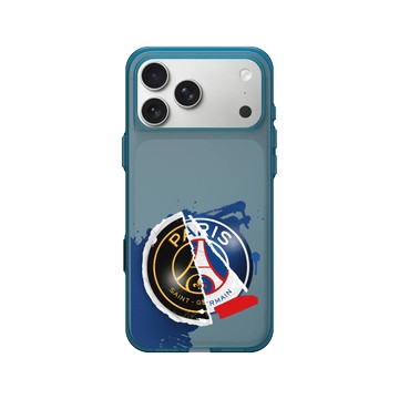 iPhone 17 Pro Max Clear (相機按鈕) 夜幕藍 - PSG - PSG Logos collage