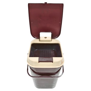 茶渣儲水桶 含上蓋  10L  咖啡色  1個