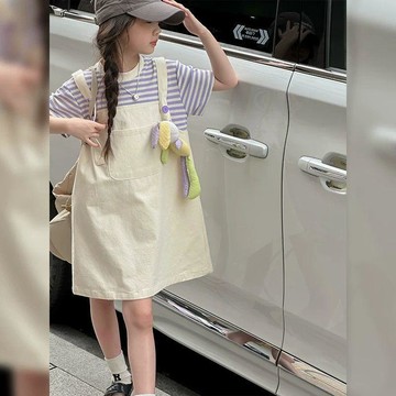 9468 人單獨典藏🔖女童揹帶裙夏裝新款兒童洋氣夏季純棉裙子女大童公主裙女孩連衣裙CF65