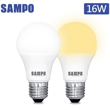 【聲寶SAMPO】LB-P16L 16W LED晝光色/燈泡色E27節能燈泡