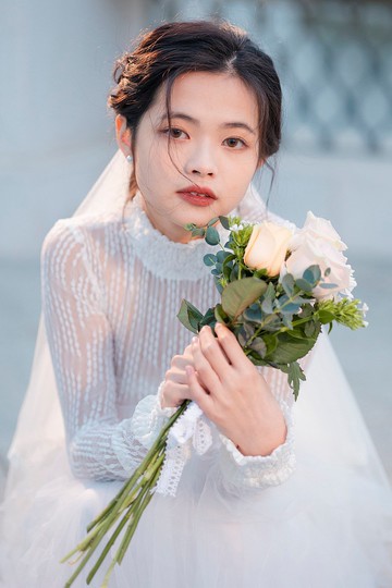 水滴蕾絲長袖上衣       輕婚紗首選