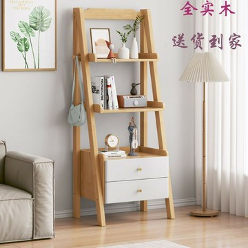 公司貨 附發票 免運 全實木床頭櫃書架組合床頭臥室房間展廳客廳儲物收納置物落地書架