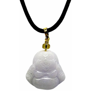 美紫羅蘭佛公 天然A貨翡翠玉石吊墜子項鍊H40