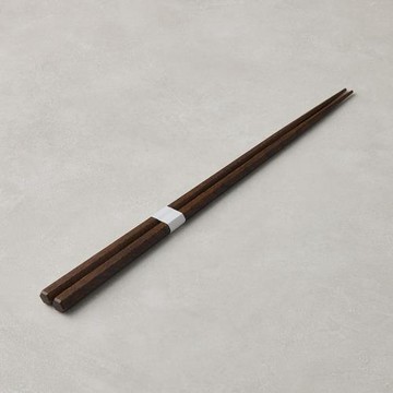 有種創意 - 日本川上 - 龜甲六角木筷 - 黑棕色(23cm)