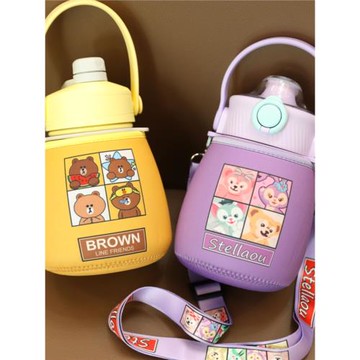 特百惠1000毫升專用杯套大容量胖肚肚水壺保護套背帶繩防摔水壺套