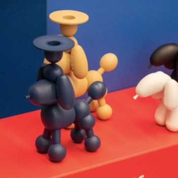 荷蘭 Fatboy Candolls 氣球貴賓狗設計蠟燭台 灰藍