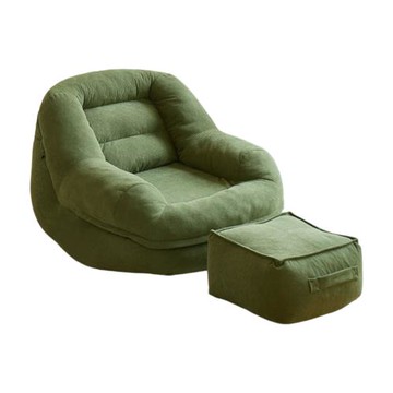 【LEZUN/樂尊】小戶型陽臺榻榻米單人顆粒款+腳踏可躺可睡豆袋懶人沙發