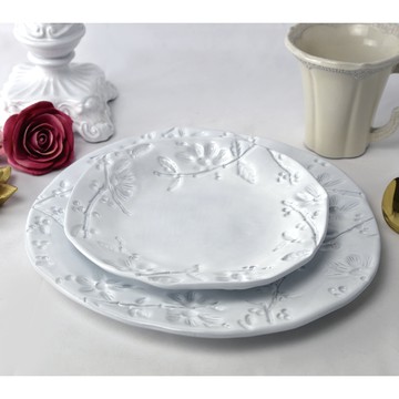 義大利VBC casa純白系列 29 cm 主餐盤 + 22 cm 餐盤 / 2入組套裝