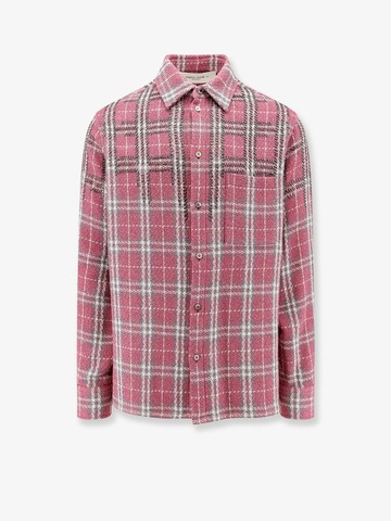 Strong check cotton shirt with metal details - GOLDEN GOOSE DELUXE BRAND - gender_Man